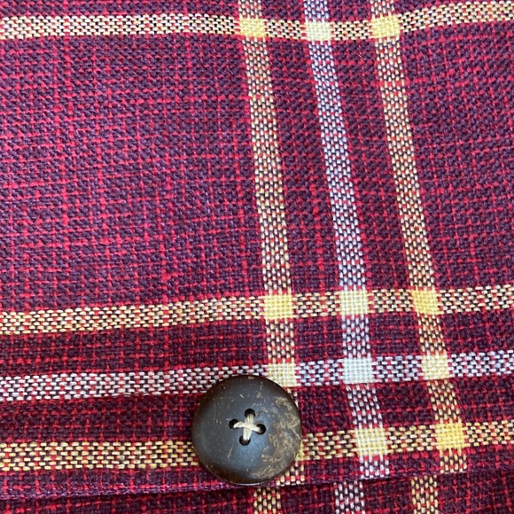 Set of Two NEW Cranberry Plaid Pillow Covers - Picture 2 of 5